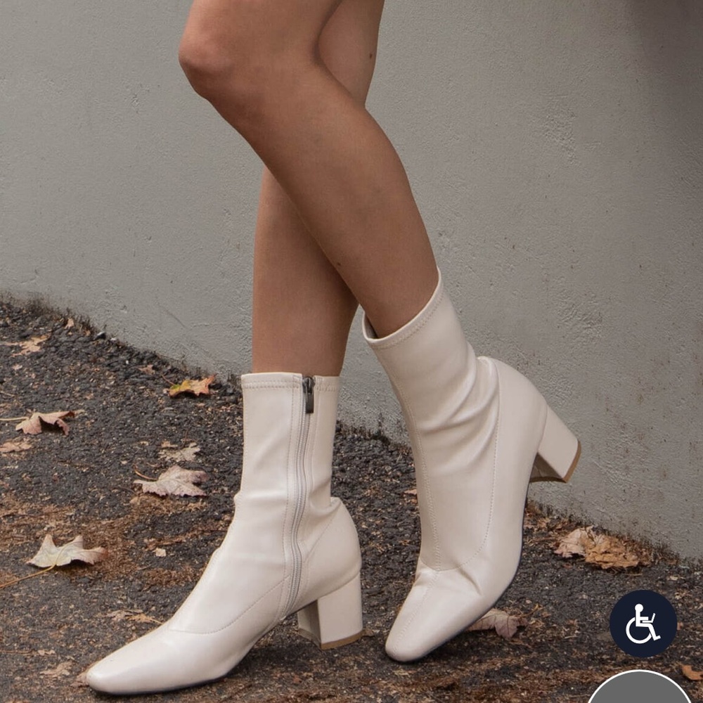 OAK + FORT Faux Leather Sock Boots